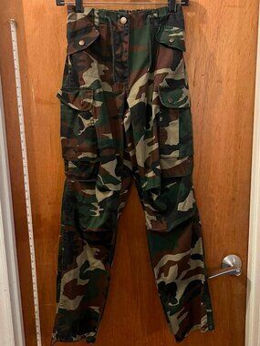 🐻Size M - Riflessi - Camo Cargo Pants - W25"/L29"